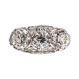 Vintage Old European 1.38ct 1.16ct G, VS2 .80ct Diamond Ring Victorian