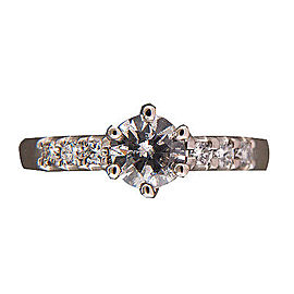 Vintage Platinum Natural Fancy Cut Diamond Ring Size 5.5