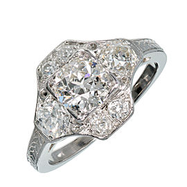 Platinum 1.06ct Diamond Ring Size 5