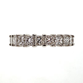 Peter Suchy Platinum 1.75ctw Princess Cut Diamond Wedding Band Ring Size 7