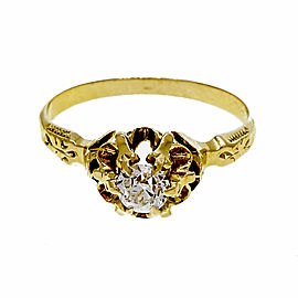 14k Rose Gold 0.31ctw Old European Cut Diamond Victorian Ring