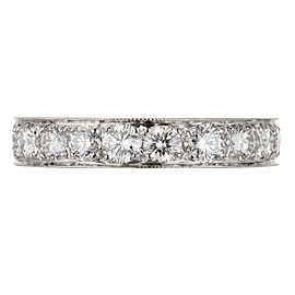 Peter Suchy Vintage Inspired Diamond 2.0ct Eternity Band Ring Platinum Bead Set