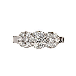 1.23 Carat Diamond Flower Gold Cluster Engagement Ring