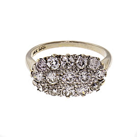 1.50ct Diamond White Gold Cluster Cocktail Ring