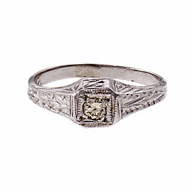 Diamond Baby Ring 14k White Gold