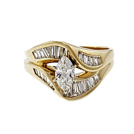 Marquise & Baguette Diamond Cluster Ring