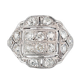 .90 Carat Diamond Platinum Victorian Ring