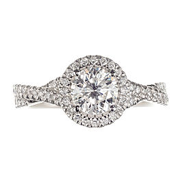 Peter Suchy GIA Certified .92 Carat Diamond Platinum Engagement Ring