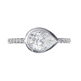Peter Suchy GIA Certified 1.27 Carat Diamond Platinum Engagement Ring