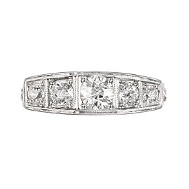 EGL Certified 1.30 Carat Diamond 18k White Gold Ring