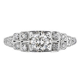EGL Certified .40 Carat Diamond White Gold Engagement Ring