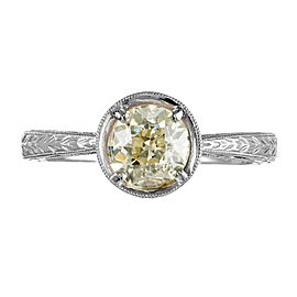 EGL Certified 1.11 Carat Diamond White Gold Solitaire Engagement Ring
