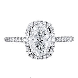 Peter Suchy GIA Certified 1.51ct Diamond Platinum Engagement Ring