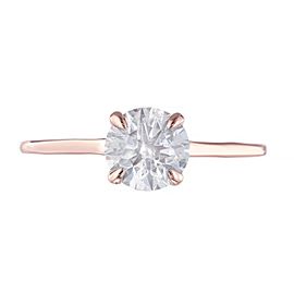 Peter Suchy GIA Certified 1.12 Carat Diamond Rose Gold Solitaire Engagement Ring
