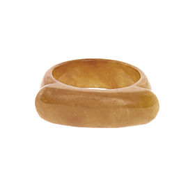 Natural Brown Orange Jadeite Jade Saddle Ring Size 9.5 GIA Certified