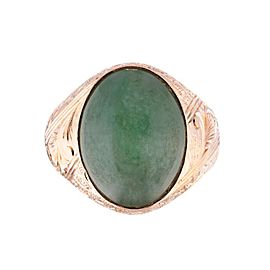 GIA Certified Oval Jadeite Jade Rose Gold Unisex Ring