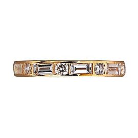 Oscar Heyman 18K Yellow Gold Diamond Wedding Band Ring Size 4.75