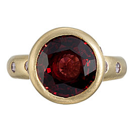 Robin Rotenier GIA Certified 4.64 Spinel Pink Diamond Yellow Gold Cocktail Ring