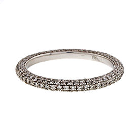 Peter Suchy Platinum Micro Pave .75ctw Diamond Band Eternity Ring Size 6.25
