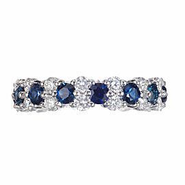 Peter Suchy 2.60 Carat Sapphire Diamond Eternity Wedding Band
