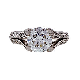Peter Suchy Platinum with 1.60ct Diamond and 0.44ct Round Diamonds Engagement Ring Size 6.5