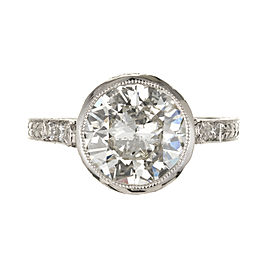 Peter Suchy Antique Inspired 2.76ct Diamond Engagement Ring Old European Cut GIA