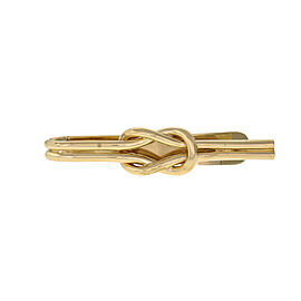 Vintage 1950 Yard Knot Money Clip Tie Tack 14k Yellow Gold