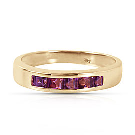 0.6 CTW 14K Solid Gold Bliss Is Found Here Amethyst Ring
