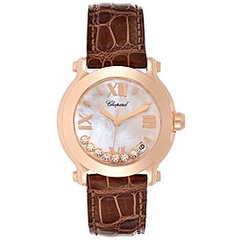 Chopard Happy Sport 7 Floating Diamond Rose Gold Ladies Watch 7471