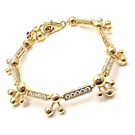 Authentic! Bvlgari Bulgari Astrale 18k Yellow Gold Diamond Link Bracelet