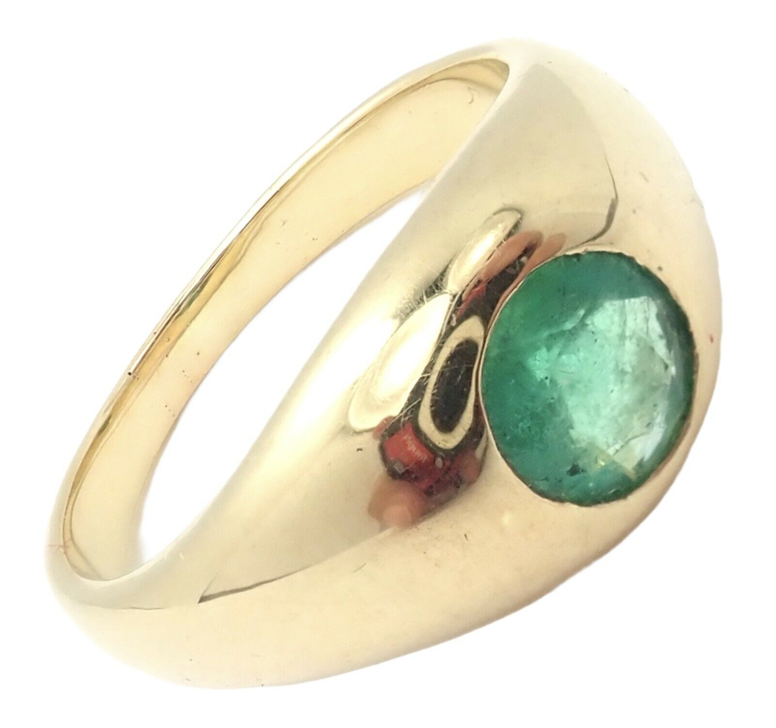 Authentic Vintage Cartier 18k Yellow Gold Emerald Band Ring Cartier Buy at TrueFacet