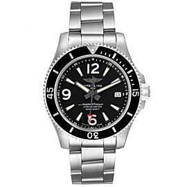 Breitling Superocean 42 Black Dial Steel Mens Watch