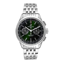 Breitling Premier B01 Chronograph 42 Green Dial Steel Mens Watch