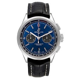 Breitling Premier B01 42mm Steel Blue Dial Mens Watch