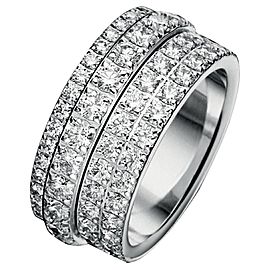 Piaget G34PX6 18K White Gold Diamond Ring Size 6.75