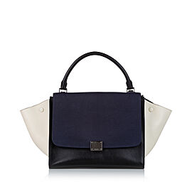 Celine Medium Trapeze Tricolor Leather Satchel