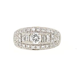 Vintage Bvlgari 18K White Gold Diamond Ring