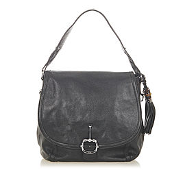 Gucci Techno Horsebit Leather Satchel