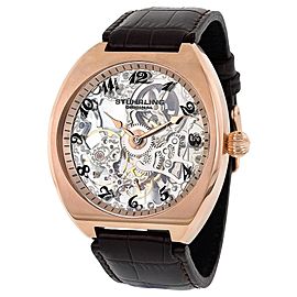 Stuhrling Chernabog 217.334534 Stainless Steel & Leather 47mm x 46mm Watch