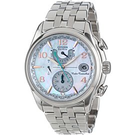 Citizen Eco-Drive Mother of Pearl Radio Controll World Time Watch