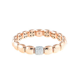 Stretch Collection 18K Two Tone Gold Diamonds Bracelet
