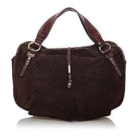 Celine Large Macadam Bittersweet Suede Handbag