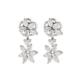 Unique Collection 18K White Gold Diamonds Earrings