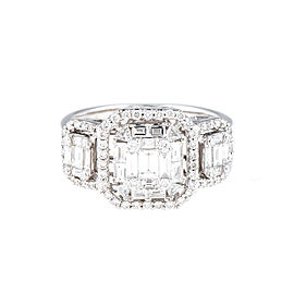 Mosaic Collection 18K White Gold Diamonds Ring