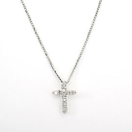 Platinum and Diamond Cross Necklace