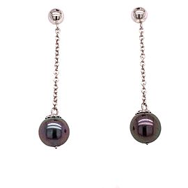 Tahitian Pearl 14 KT Earrings Certified $1,290 815495