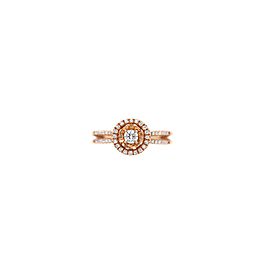18k Rose Gold and Diamond Ring