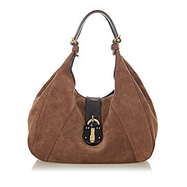 Loewe Calle Suede Leather Shoulder Bag