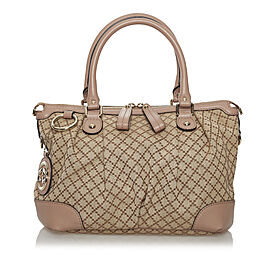 Gucci Diamante Sukey Canvas Satchel