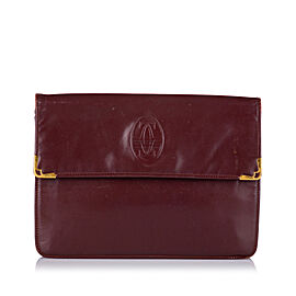 Cartier Must de Cartier Leather Clutch Bag